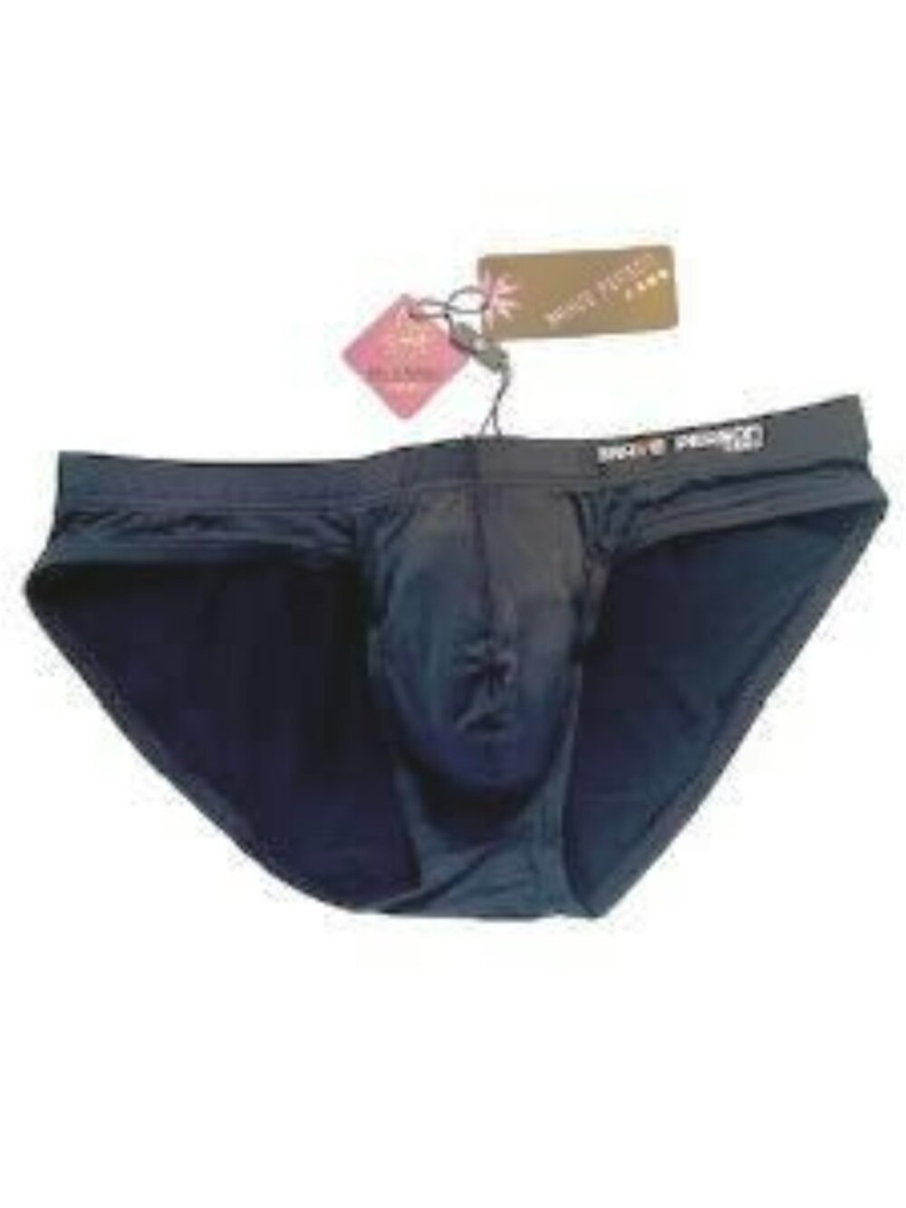 Brave Person Men's Swim Bikini Brief - Black (BP9791-BK) Contoured Pouch